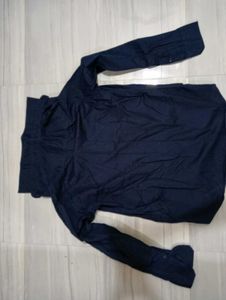 Men's Navy Blue Long Sleeve Shirt