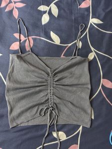 Grey Ruched Cami Top