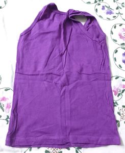 Purple Cotton Sleeveless Vest (Boy)