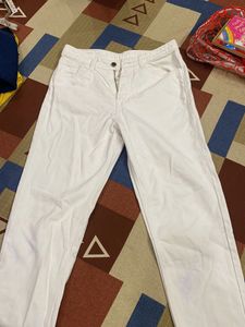 white Straight Leg Pants