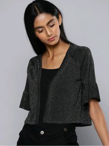 Olive Solid Open Front Shrug