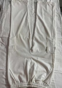 White Jogger Cargo Pants