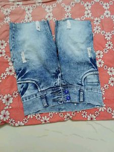 Distressed Denim Shorts