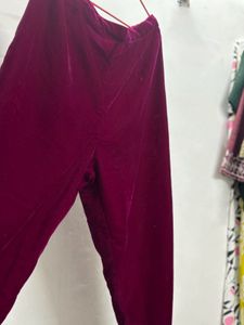 2 Piece Velvet Suit Party Wear