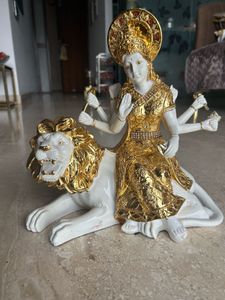 Durga Statue Golden White