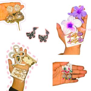 Combo Hair Accessories And Earring Pack