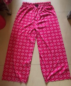 Pink Paisley Wide Leg Pants