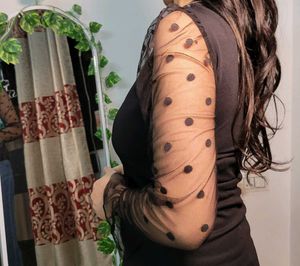 Stylish Black Puff Sleeves Top For Women