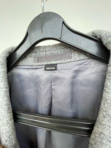 🌈Classic Grey Wool-Blend Oversized Blazer
