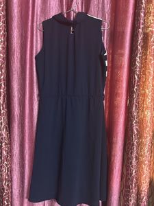 Striped &amp; Navy Sleeveless Dress