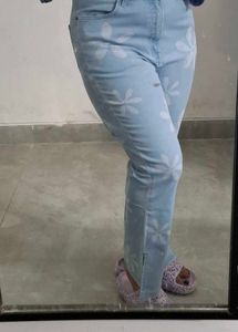 Floral Denim Jeans