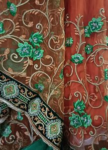 Price Down Party Wedding Gown/ Dupatta,