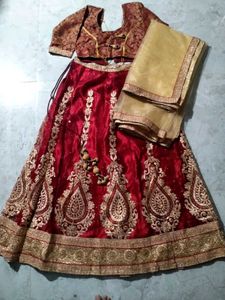 Red Embroidered Lehenga Choli ❤️