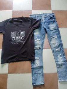 T-shirt And Jeans Pant