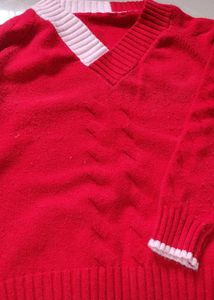 Red Knitted Sweater with FREEGIFT