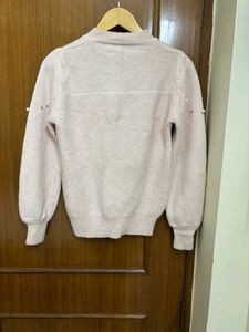 Pink Pearl Embellished Sweater