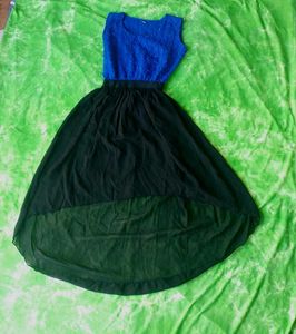 Women Black &amp; Blue Stylish Gown ( Used )