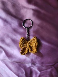 Crochet Bow Keychain