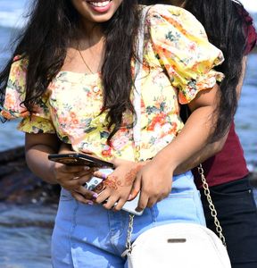 yellow Floral Print Top