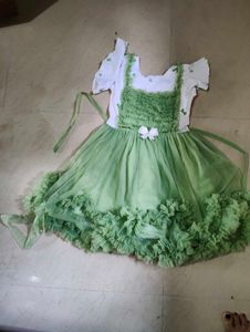 Vintage Green Ruffle Dress