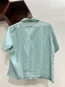Sky Blue  Button-Up Top