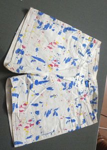 New White Stretchable Shorts