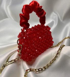 Red Beaded Bag