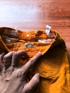 Boys Cute Mustard Corduroy Pants