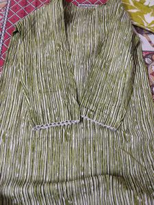 Green Printed Short Kurti
