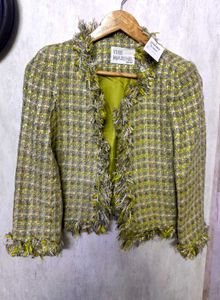 Vintage Tweed Fringe Jacket