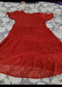 Red Polka Dot Tiered Dress