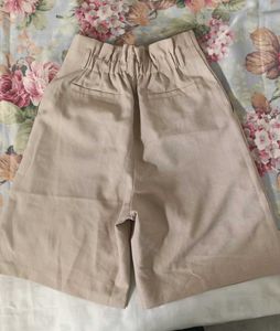 Beige Culottes Shorts