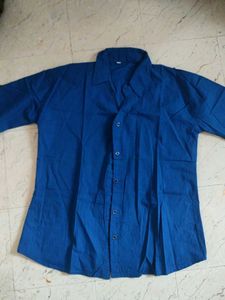 Navy Blue Cotton Shirt