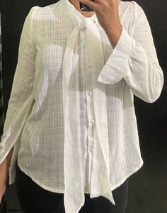 White Button-Up Top