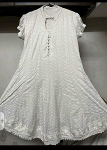 White Short Sleeve Dress