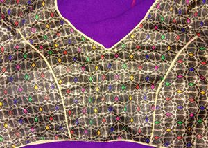 Brand New Black With Multicoloured Padded Readymad