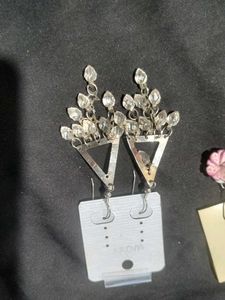 Earring Bundle: Flower Studs &amp; Triangle Dangles