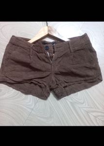 Brown Casual Shorts