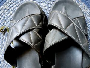 Black Fashion Slides