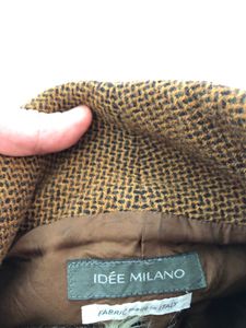 Korean Brown Blazer Jacket With Shoulder Pads