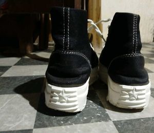 Black High-Top Sneakers