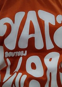 Orange Graphic Print Tee