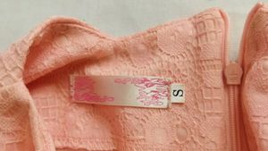 Korean pink lace dress