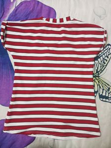 Candy 🍭 Round Neck Striped Tee