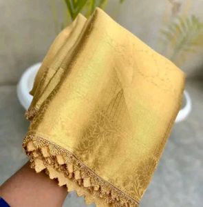 Tissue Saree With Double Kanchi Weaving Border