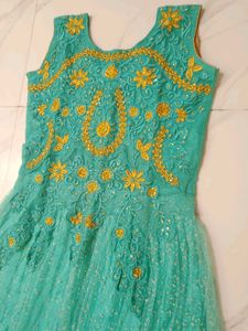 Aqua Embellished Gown