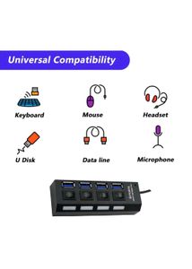 Mobile Adapter USB 4 Port Multiport Extension Char