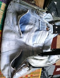 Travel bag with trolley.