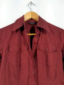 Red Cotton Shirt(women&#39;s)