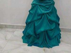 Teal Strapless Gown